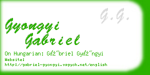 gyongyi gabriel business card